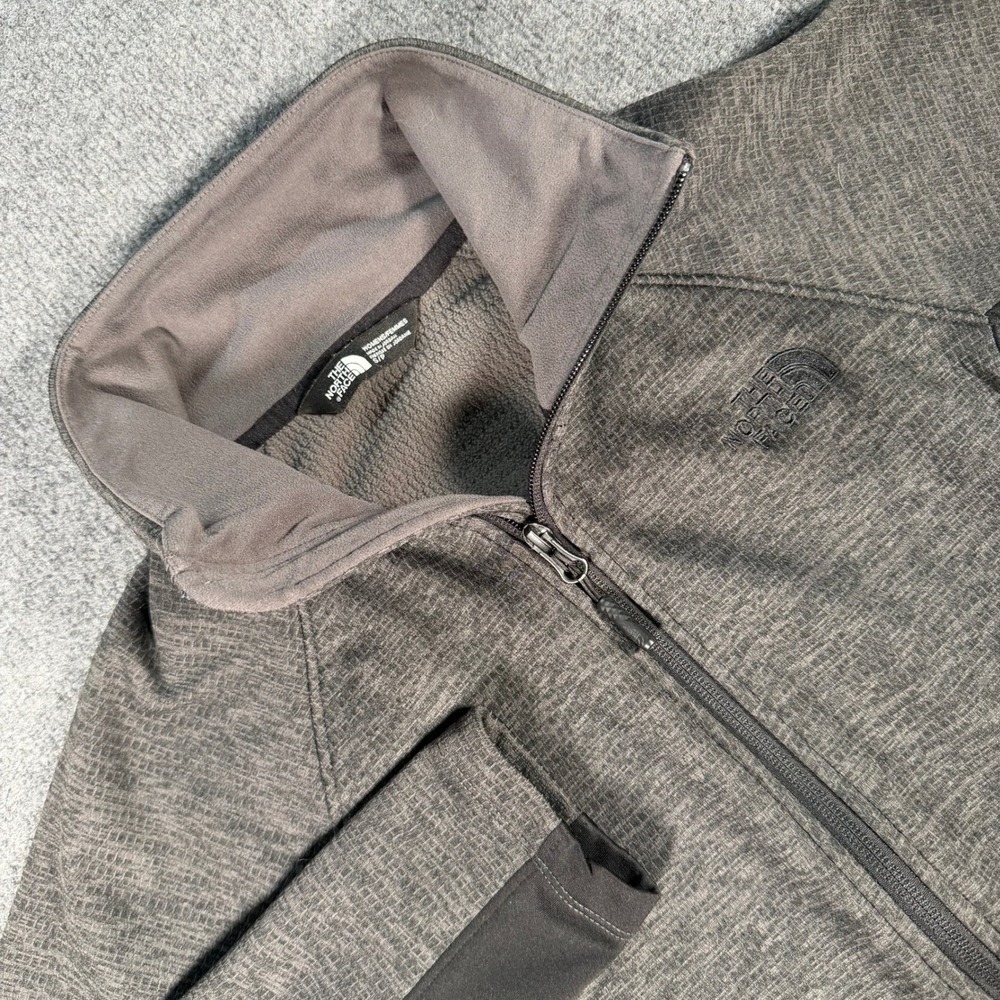 The North Face Womens Full Zip Fleece Jacket Gray Heather NF00CUU1 Small #4442
